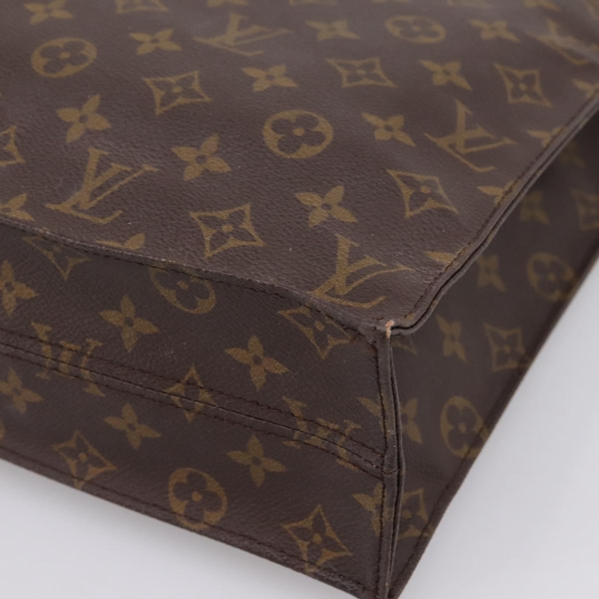 LOUIS VUITTON Monogram Sac Plat Hand Bag M51140 LV Auth ka6247