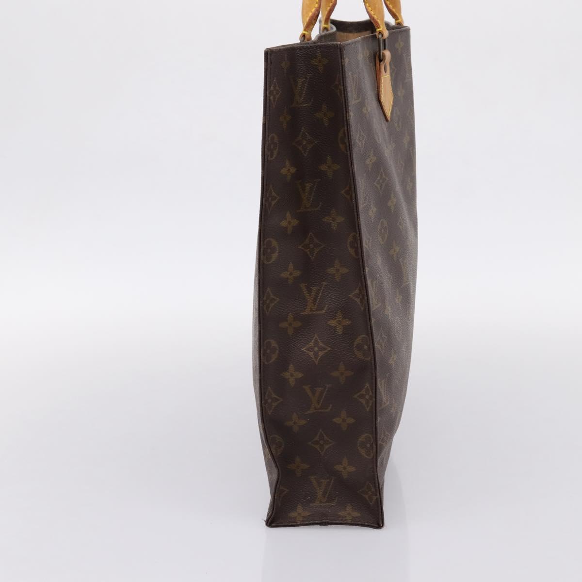 LOUIS VUITTON Monogram Sac Plat Hand Bag M51140 LV Auth ka6247