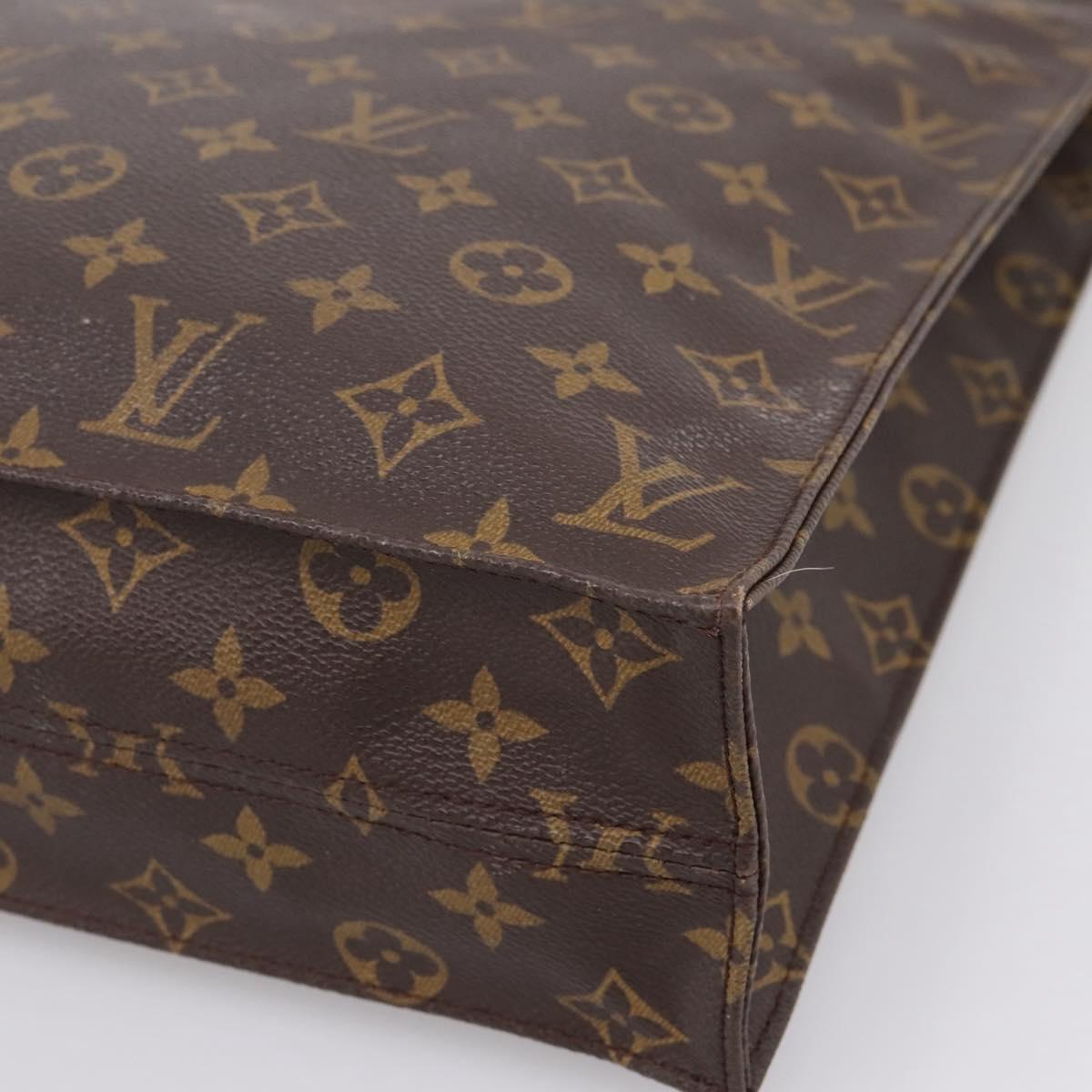 LOUIS VUITTON Monogram Sac Plat Hand Bag M51140 LV Auth ka6248