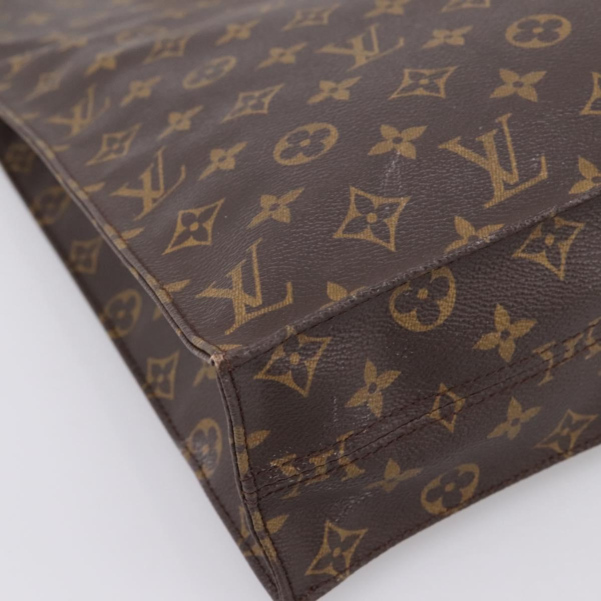 LOUIS VUITTON Monogram Sac Plat Hand Bag M51140 LV Auth ka6248