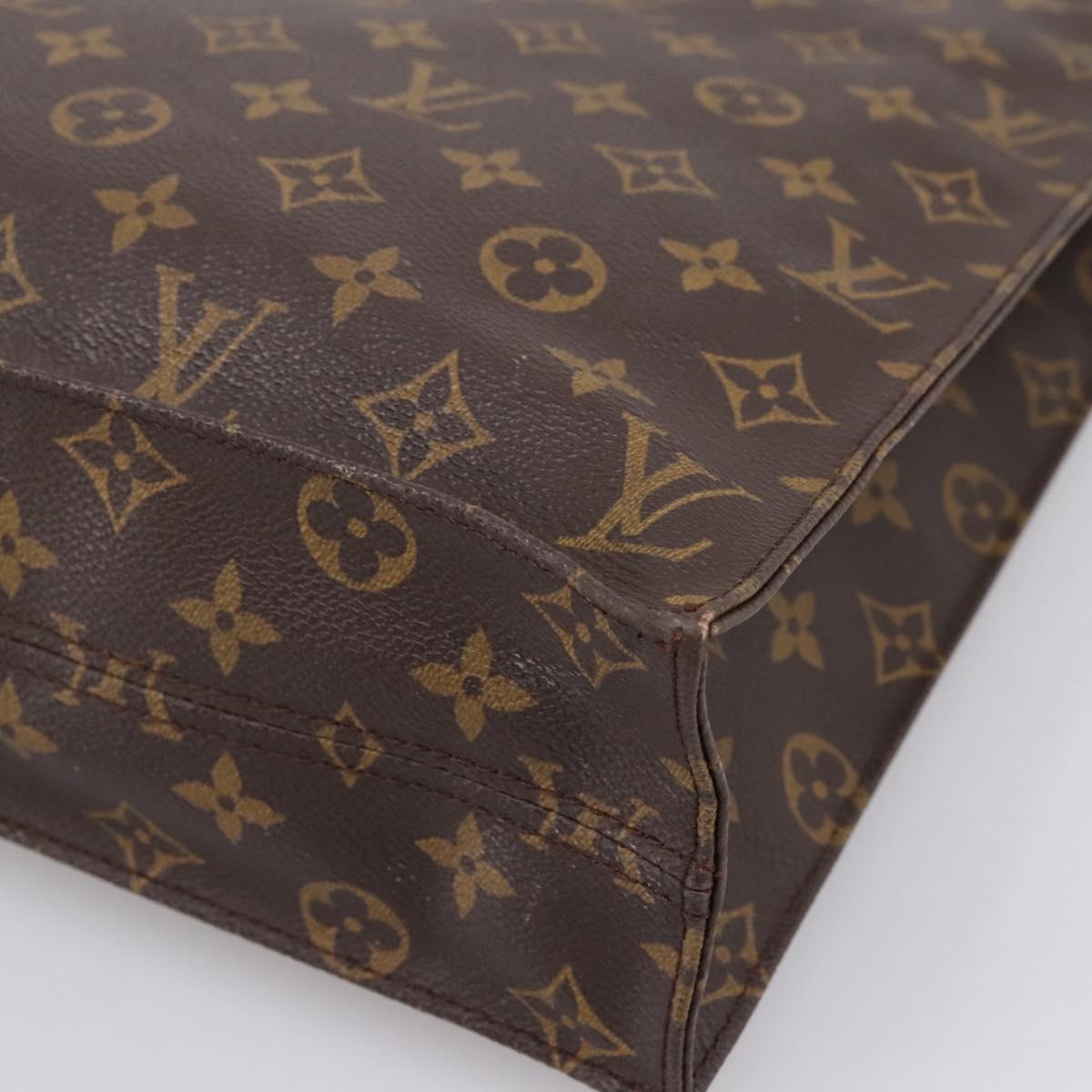 LOUIS VUITTON Monogram Sac Plat Hand Bag M51140 LV Auth ka6248