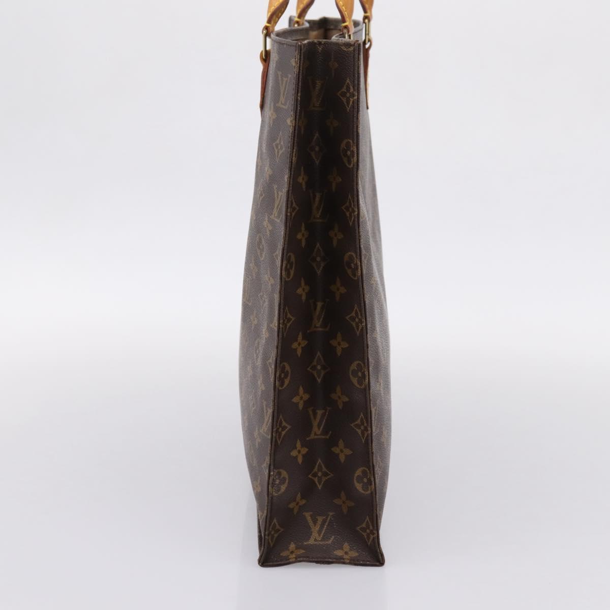 LOUIS VUITTON Monogram Sac Plat Hand Bag M51140 LV Auth ka6248