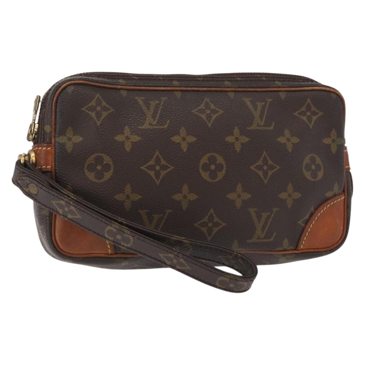LOUIS VUITTON Monogram Marly Dragonne PM Clutch Bag M51827 LV Auth ka625