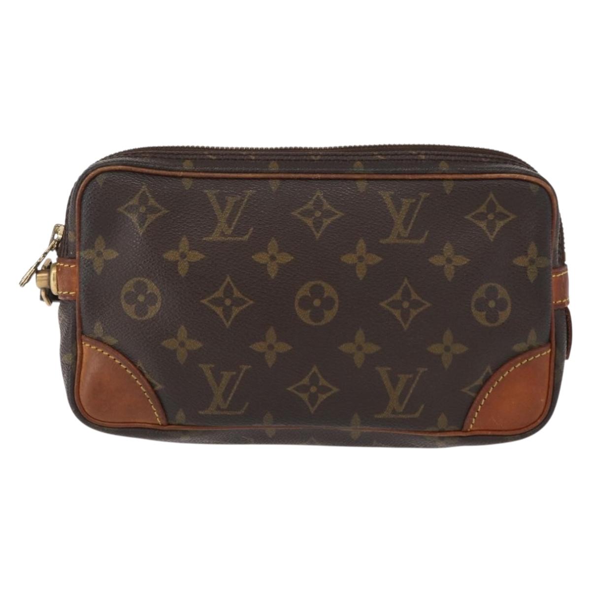 LOUIS VUITTON Monogram Marly Dragonne PM Clutch Bag M51827 LV Auth ka625