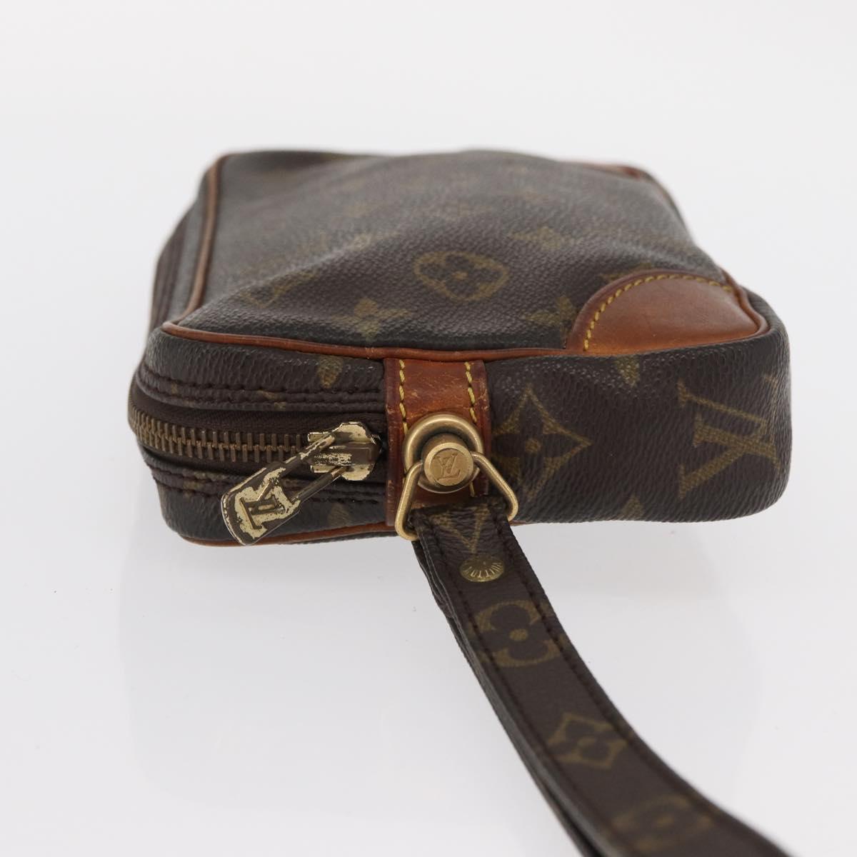 LOUIS VUITTON Monogram Marly Dragonne PM Clutch Bag M51827 LV Auth ka625