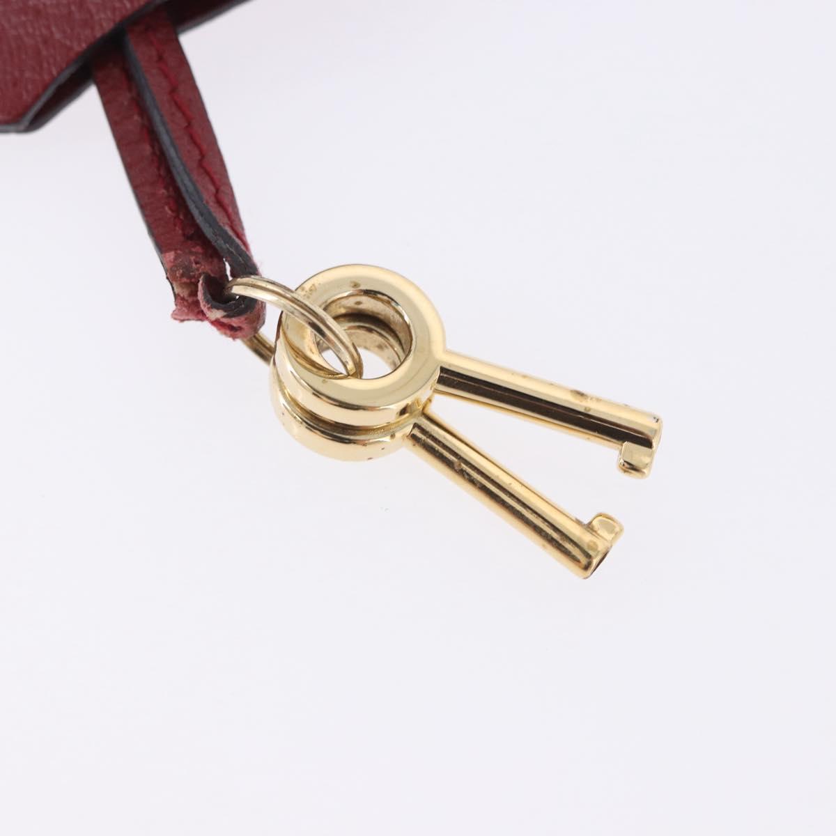 GUCCI GG Supreme Padlock Chain Shoulder Bag PVC Beige Gold 409487 Auth ka6254V