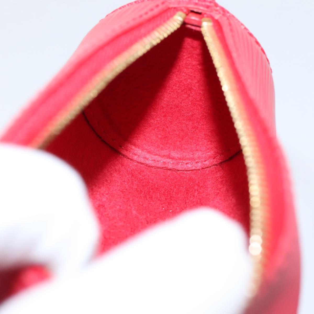 LOUIS VUITTON Epi Soufflot Pouch Red LV Auth ka6262A