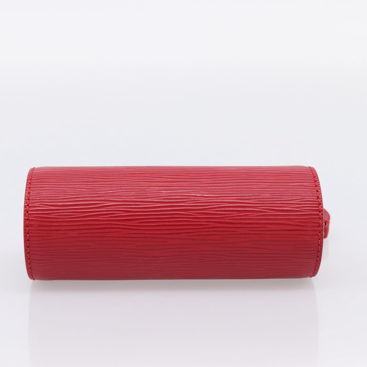 LOUIS VUITTON Epi Soufflot Pouch Red LV Auth ka6262A