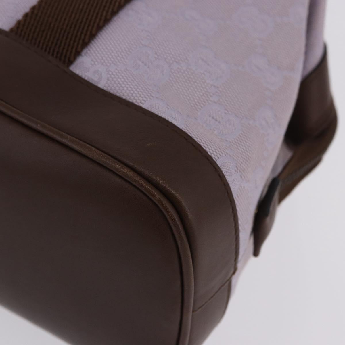 GUCCI GG Canvas Tote Bag Purple Gold Tone 92734 Auth ka6265V