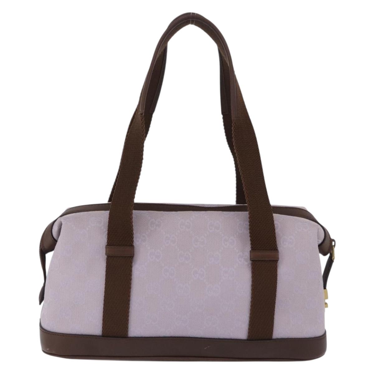 GUCCI GG Canvas Tote Bag Purple Gold Tone 92734 Auth ka6265V