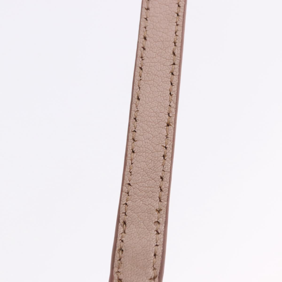 Miu Miu Hand Bag Leather 2way Pink Gold Tone Auth ka6266A