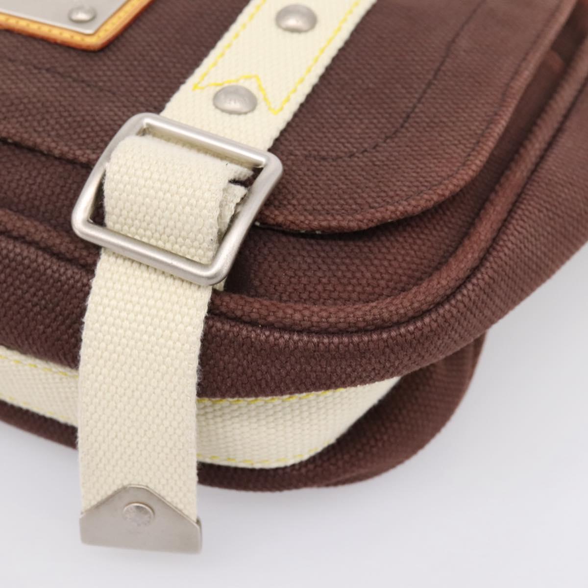 LOUIS VUITTON Antigua Buzzus PM Shoulder Bag Canvas Brown M40080 LV Auth ka6270