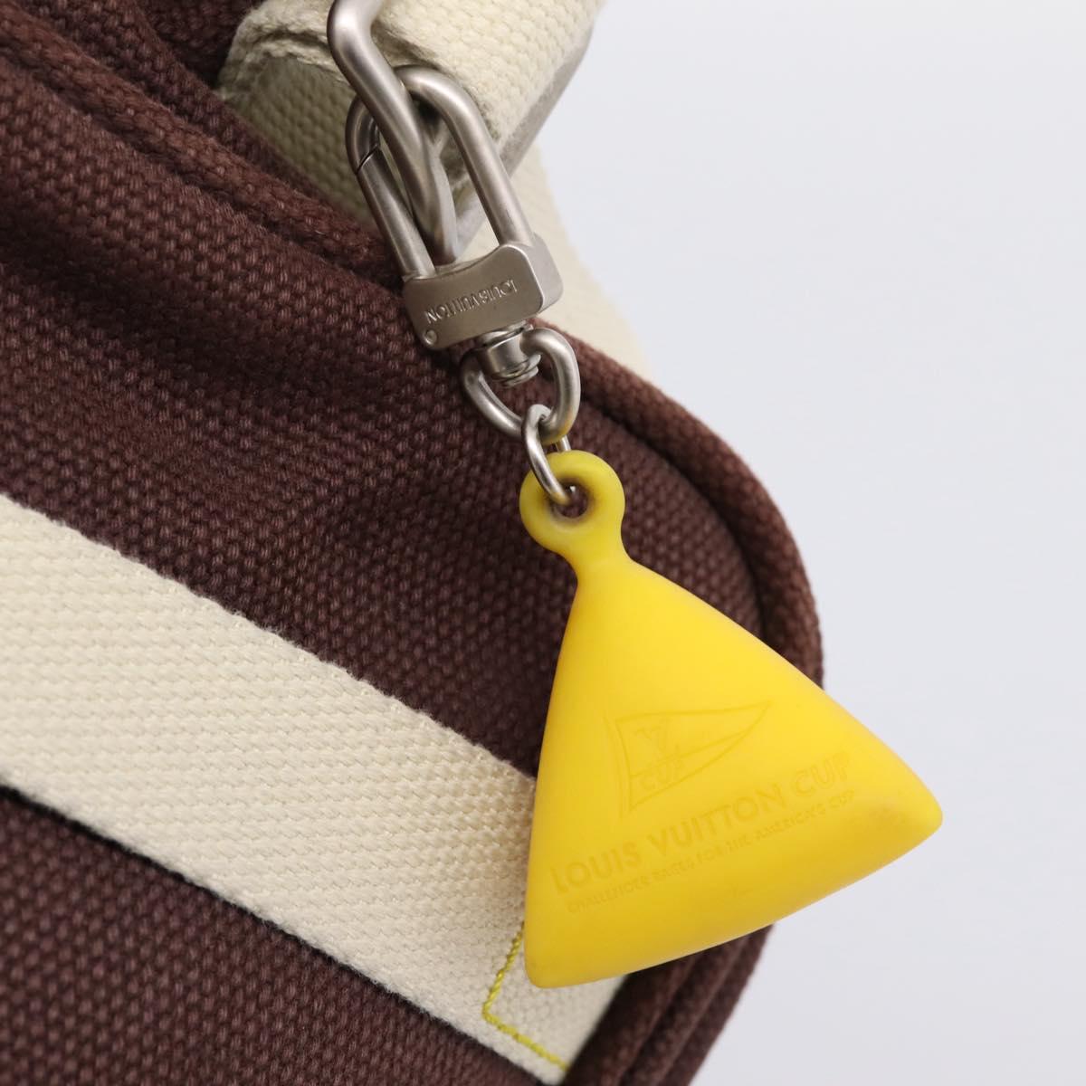 LOUIS VUITTON Antigua Buzzus PM Shoulder Bag Canvas Brown M40080 LV Auth ka6270