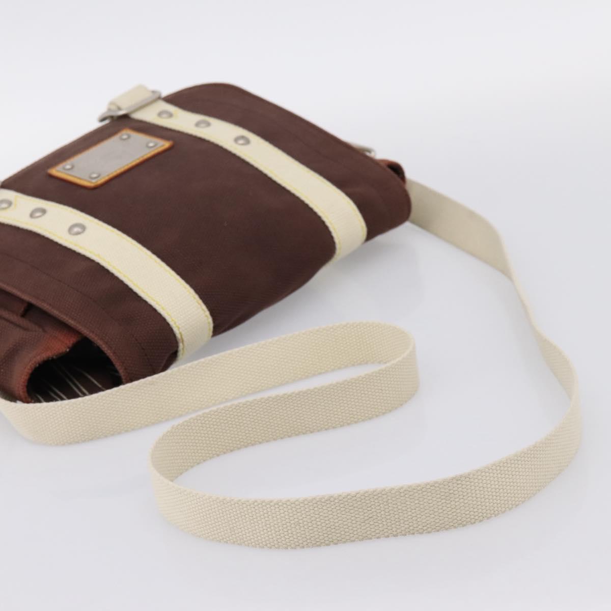 LOUIS VUITTON Antigua Buzzus PM Shoulder Bag Canvas Brown M40080 LV Auth ka6270