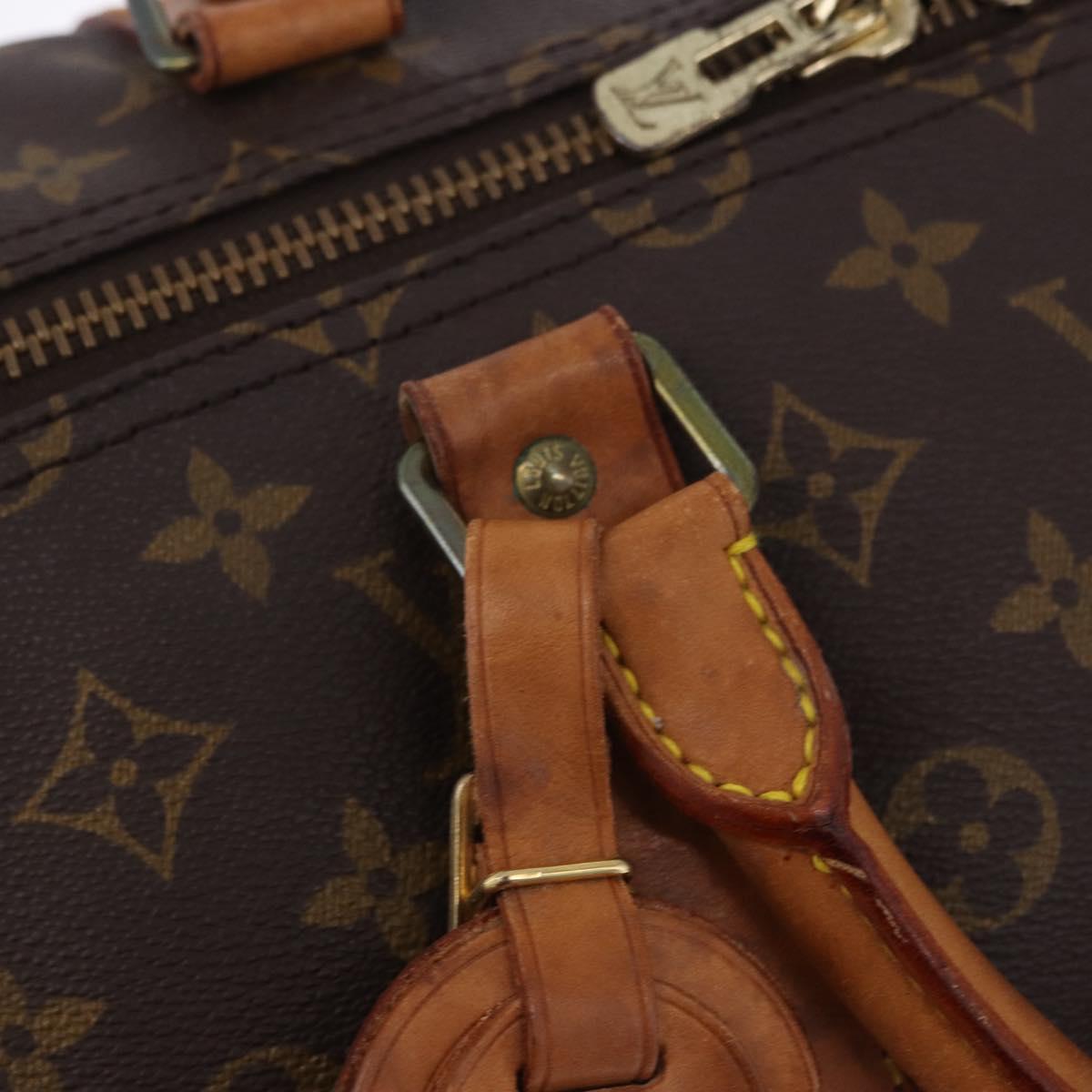 LOUIS VUITTON Monogram Keepall Bandouliere 55 Boston Bag M41414 LV Auth ka6272