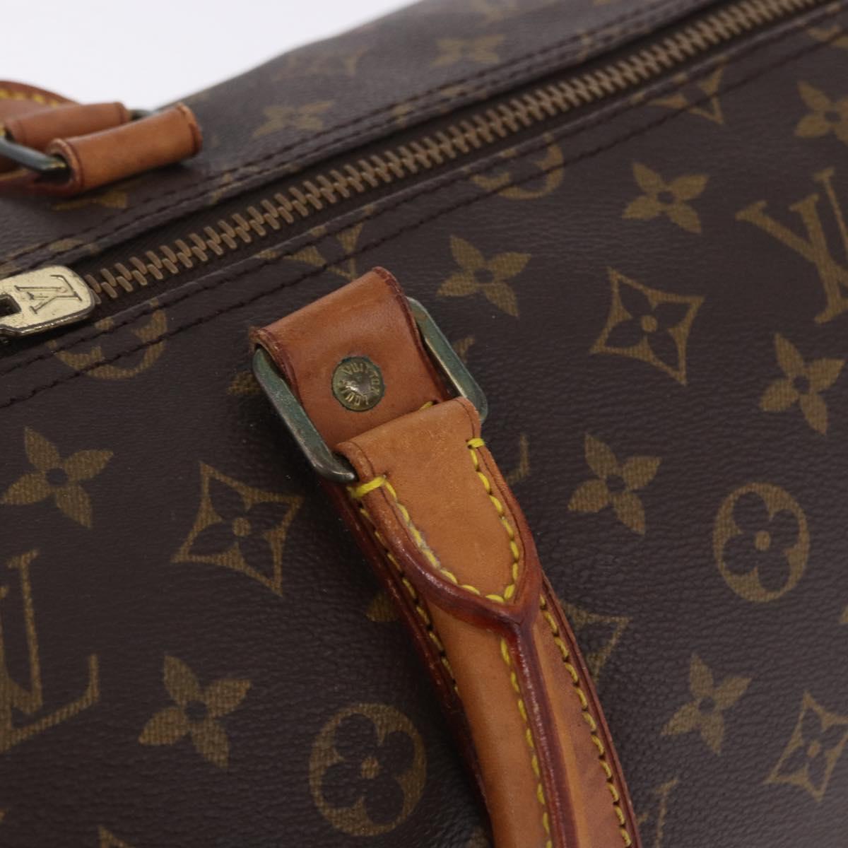 LOUIS VUITTON Monogram Keepall Bandouliere 55 Boston Bag M41414 LV Auth ka6272