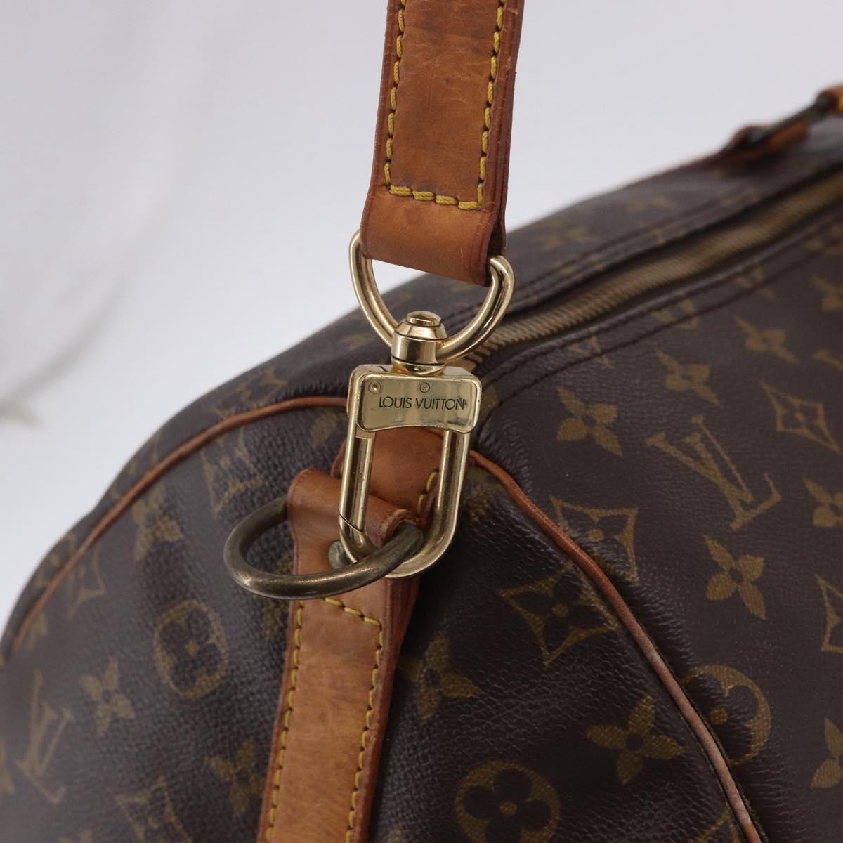 LOUIS VUITTON Monogram Keepall Bandouliere 55 Boston Bag M41414 LV Auth ka6272