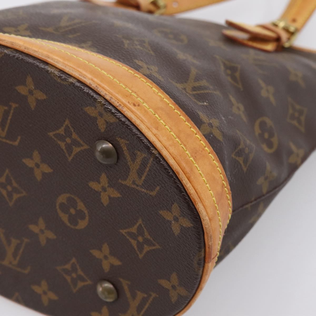 LOUIS VUITTON Monogram Bucket PM Shoulder Bag M42238 LV Auth ka6280