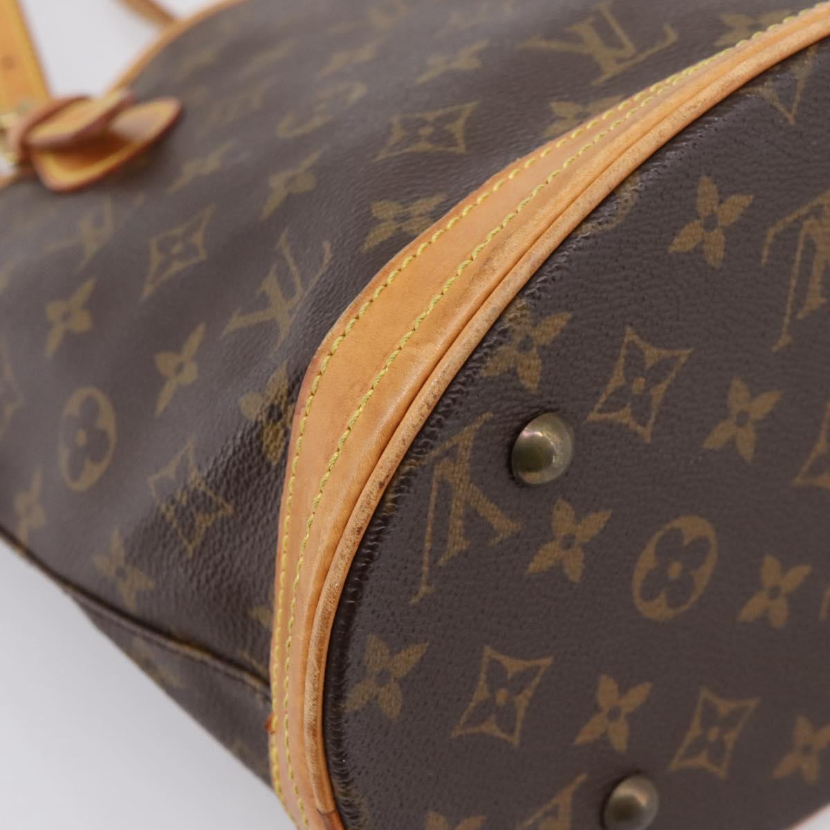 LOUIS VUITTON Monogram Bucket PM Shoulder Bag M42238 LV Auth ka6280