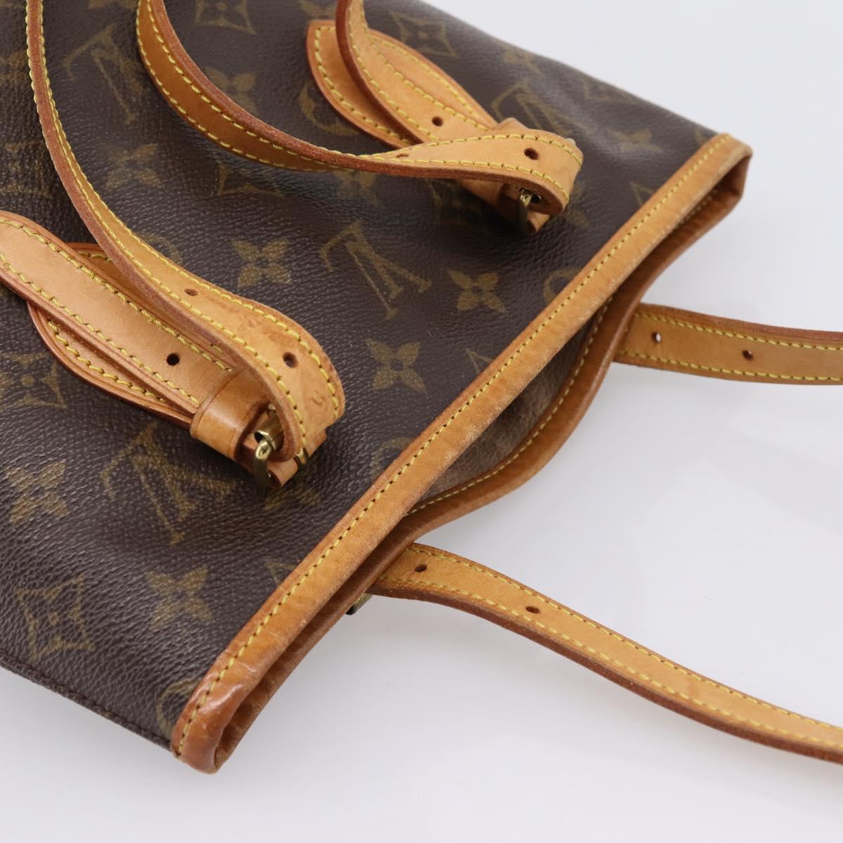 LOUIS VUITTON Monogram Bucket PM Shoulder Bag M42238 LV Auth ka6280