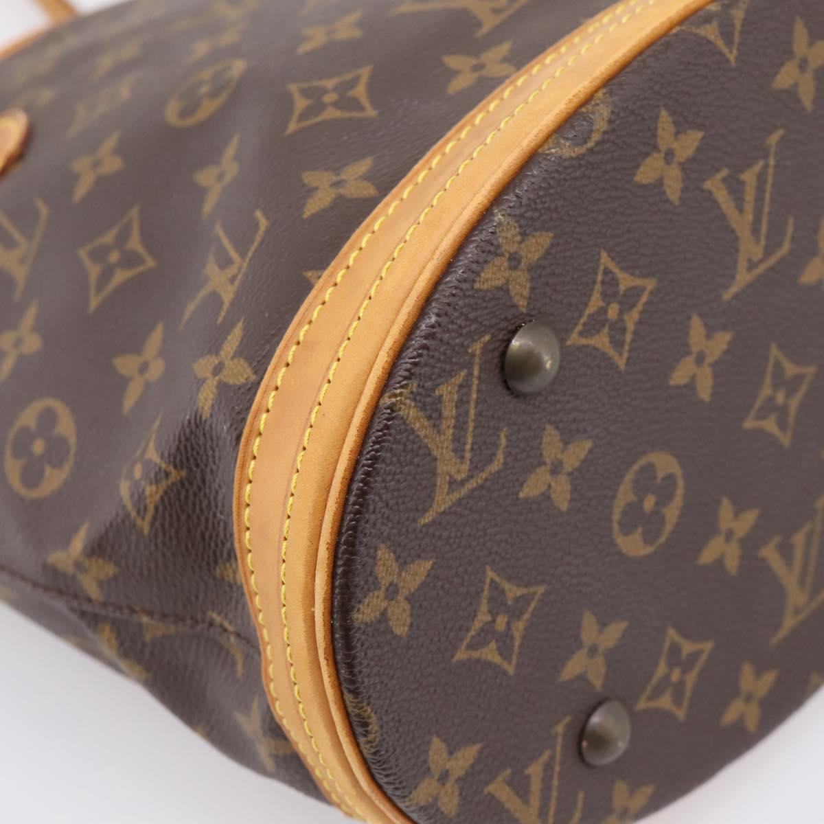 LOUIS VUITTON Monogram Bucket PM Shoulder Bag M42238 LV Auth ka6281