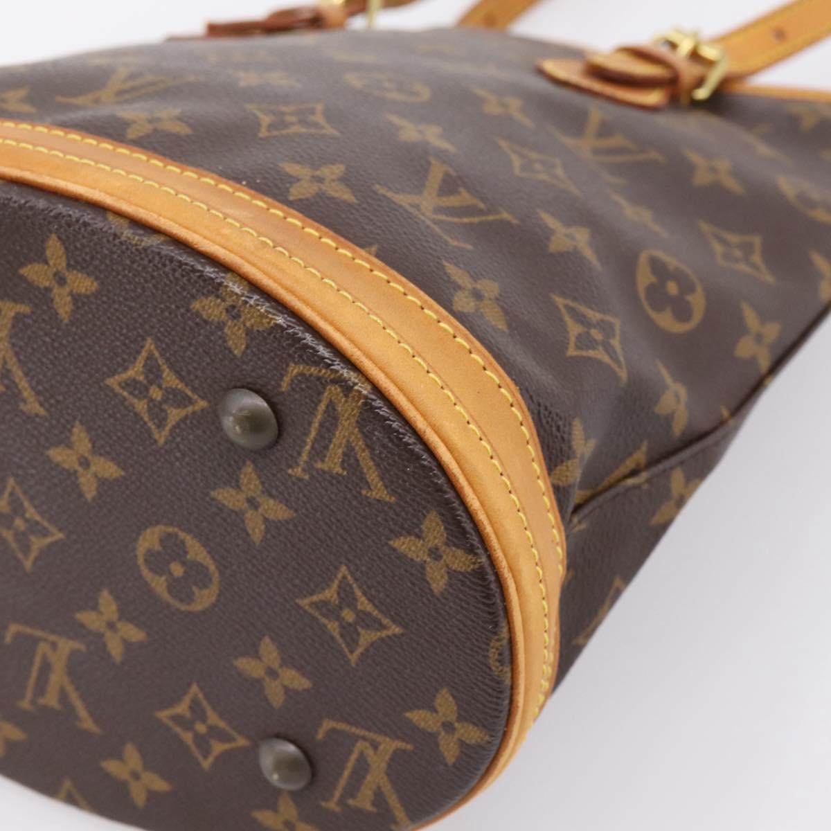 LOUIS VUITTON Monogram Bucket PM Shoulder Bag M42238 LV Auth ka6281