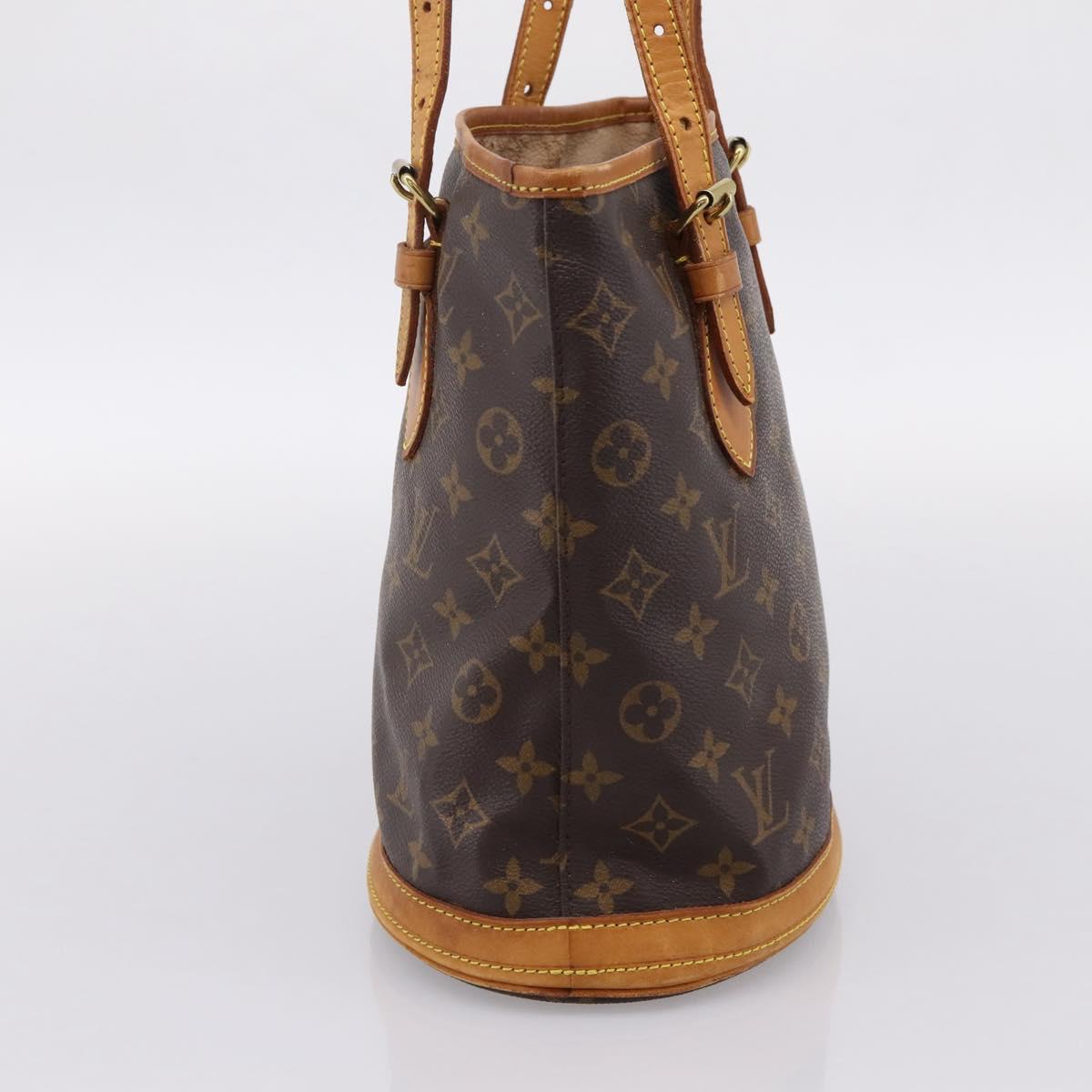 LOUIS VUITTON Monogram Bucket PM Shoulder Bag M42238 LV Auth ka6281