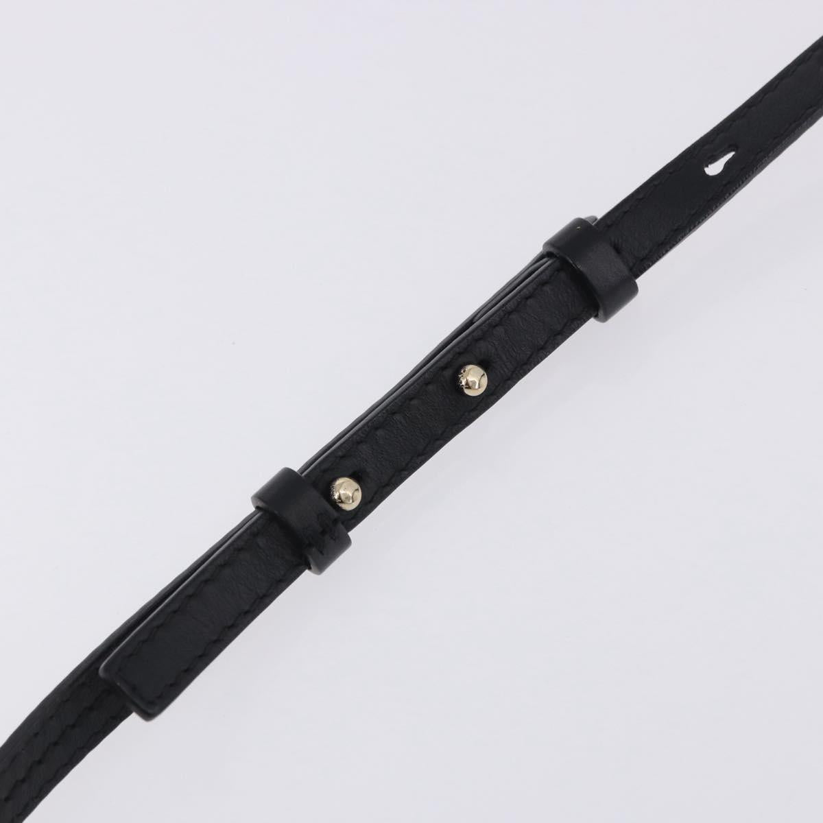 Chloe Faye Chain Shoulder Bag Suede Black Gold Tone Auth ka6283