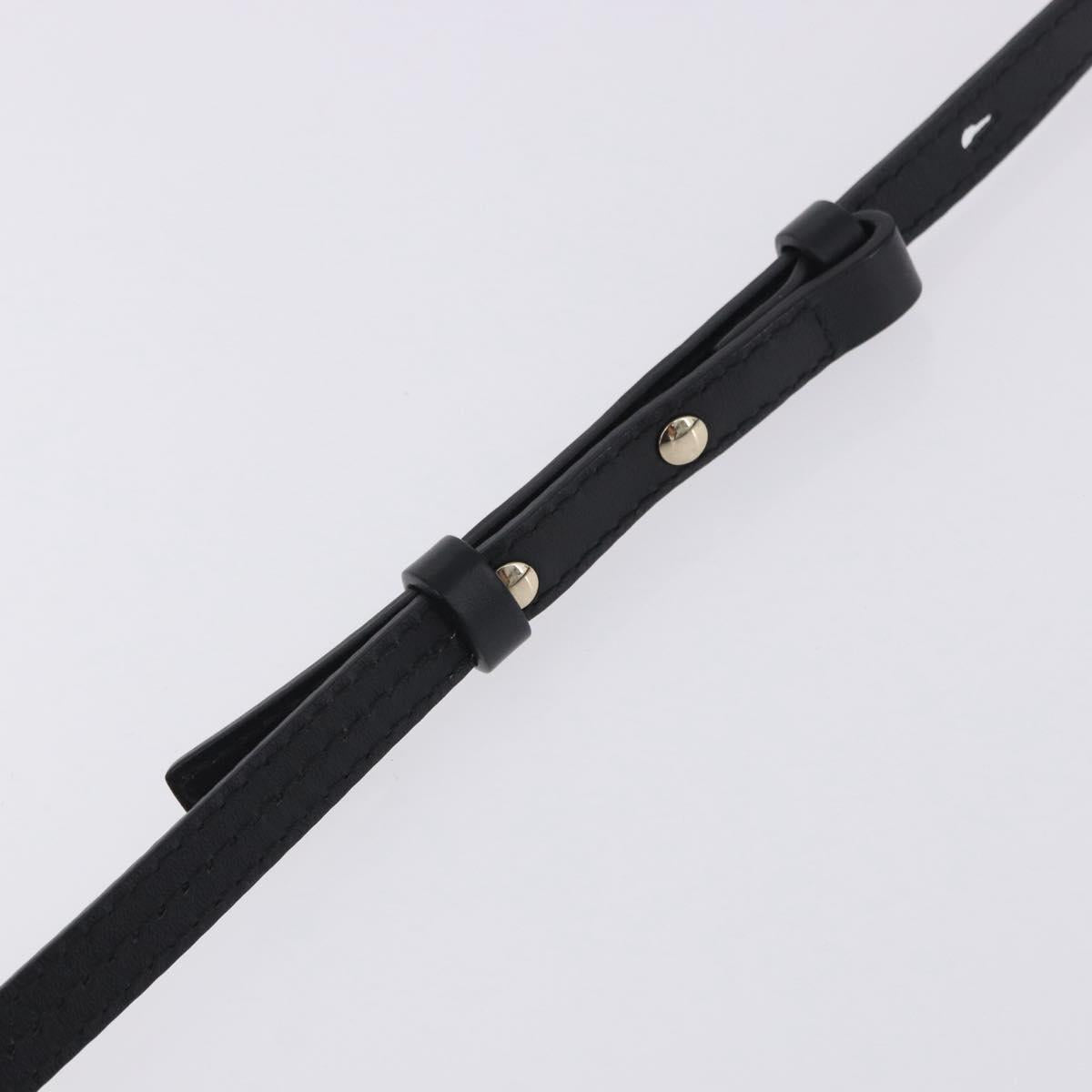 Chloe Faye Chain Shoulder Bag Suede Black Gold Tone Auth ka6283