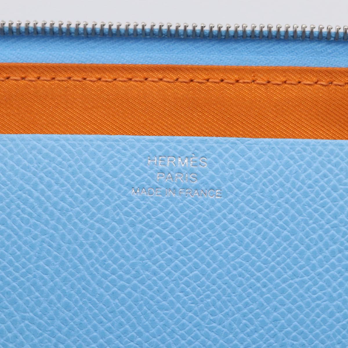 HERMES Nouveau To Go Ship Shoulder Wallet Leather Lavande Auth ka6284SM