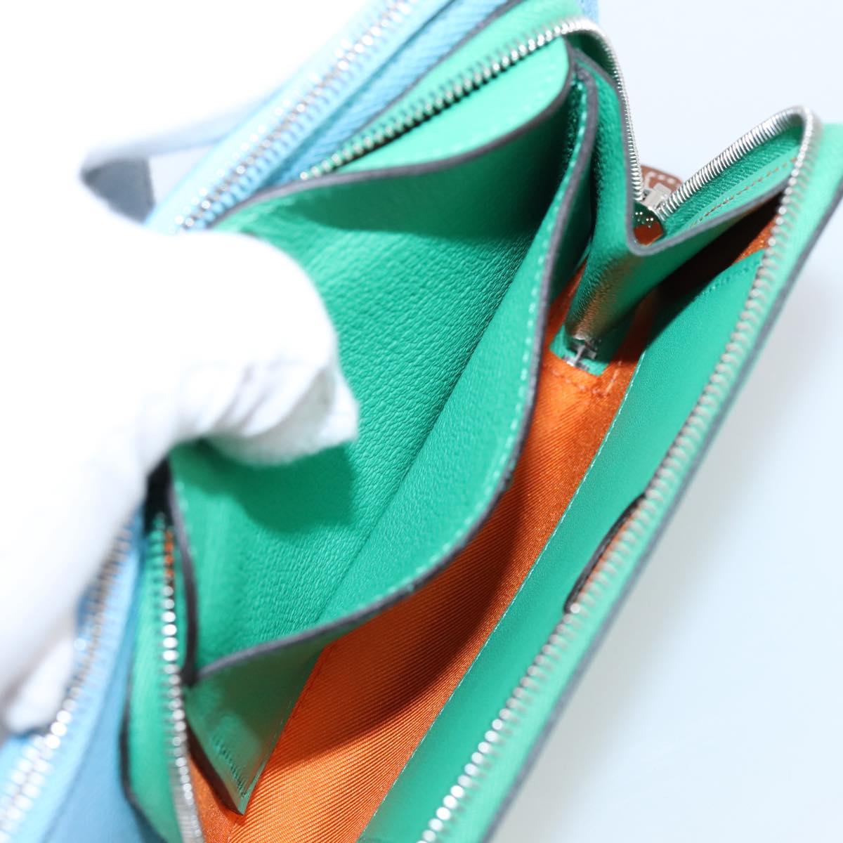 HERMES Nouveau To Go Ship Shoulder Wallet Leather Lavande Auth ka6284SM