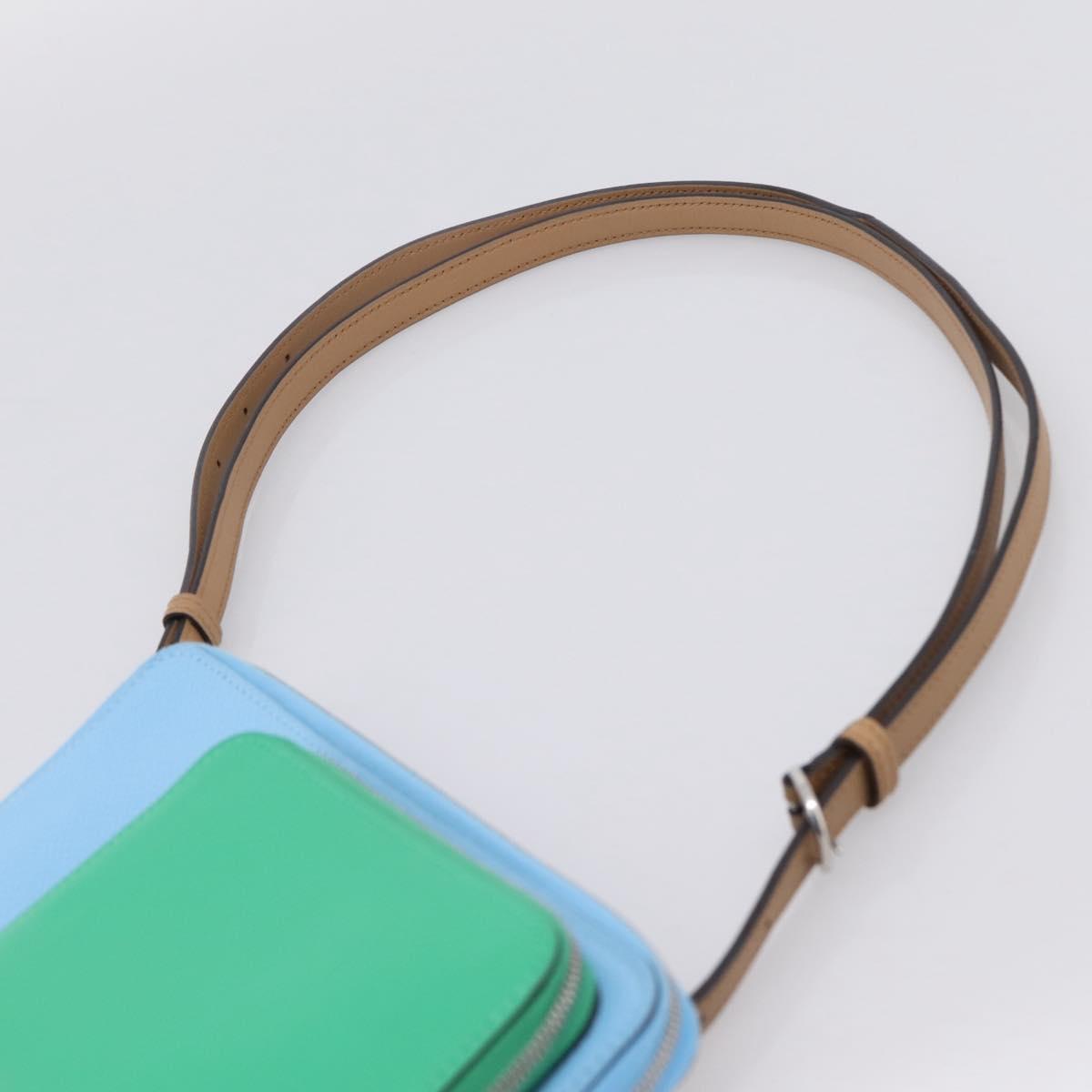 HERMES Nouveau To Go Ship Shoulder Wallet Leather Lavande Auth ka6284SM