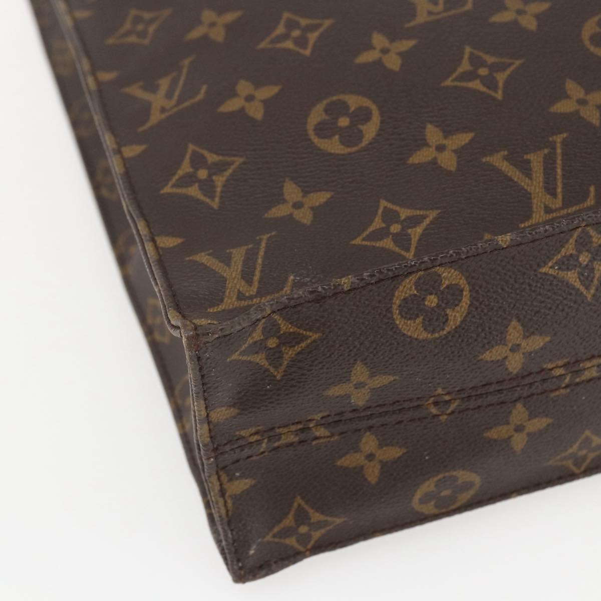 LOUIS VUITTON Monogram Sac Plat Hand Bag M51140 LV Auth ka630