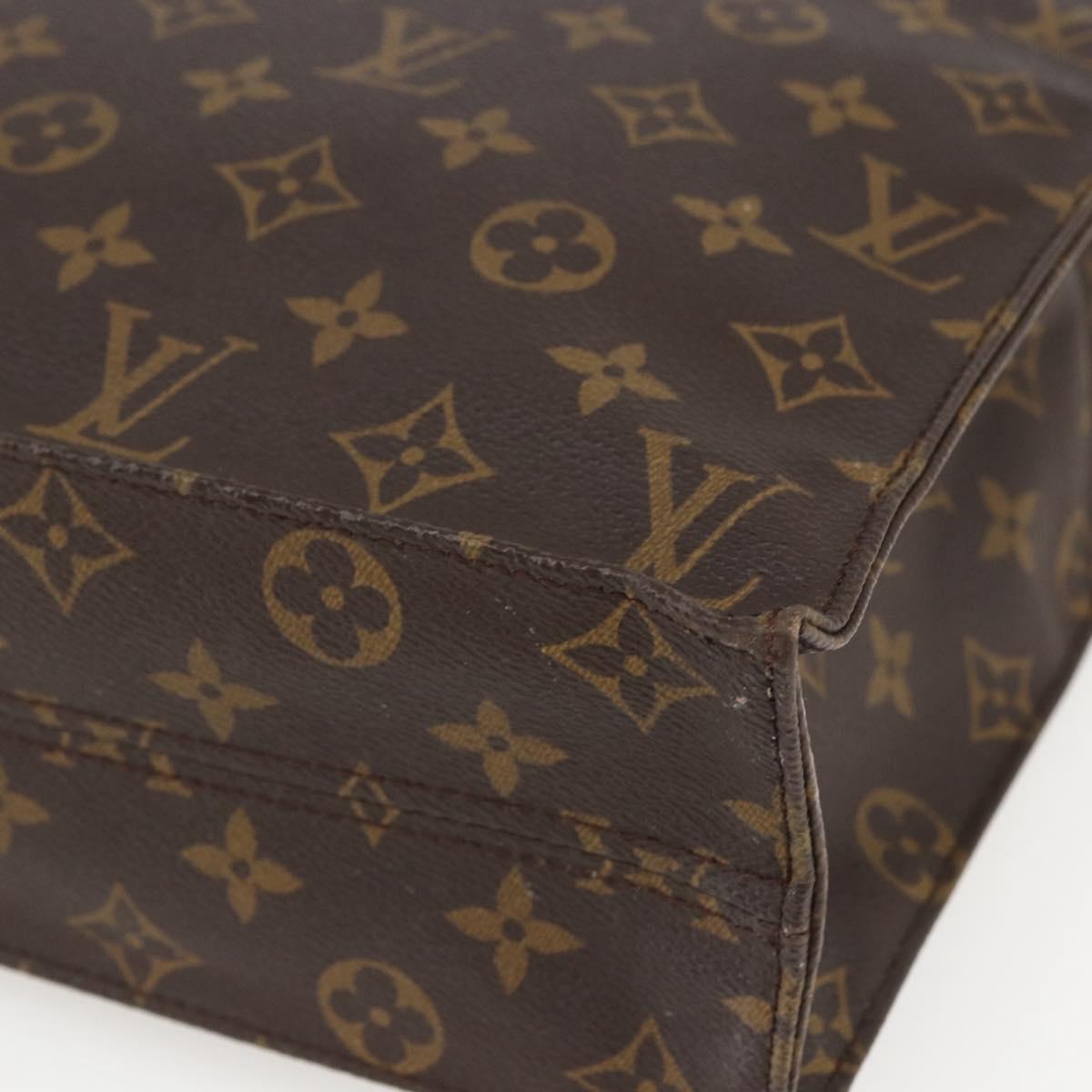 LOUIS VUITTON Monogram Sac Plat Hand Bag M51140 LV Auth ka630