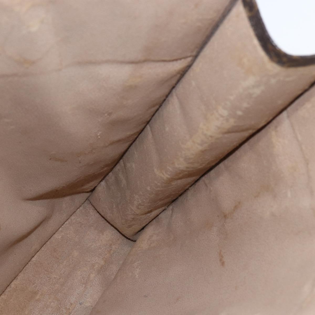 LOUIS VUITTON Monogram Sac Plat Hand Bag M51140 LV Auth ka630