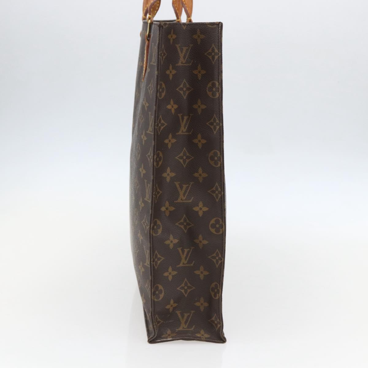 LOUIS VUITTON Monogram Sac Plat Hand Bag M51140 LV Auth ka630