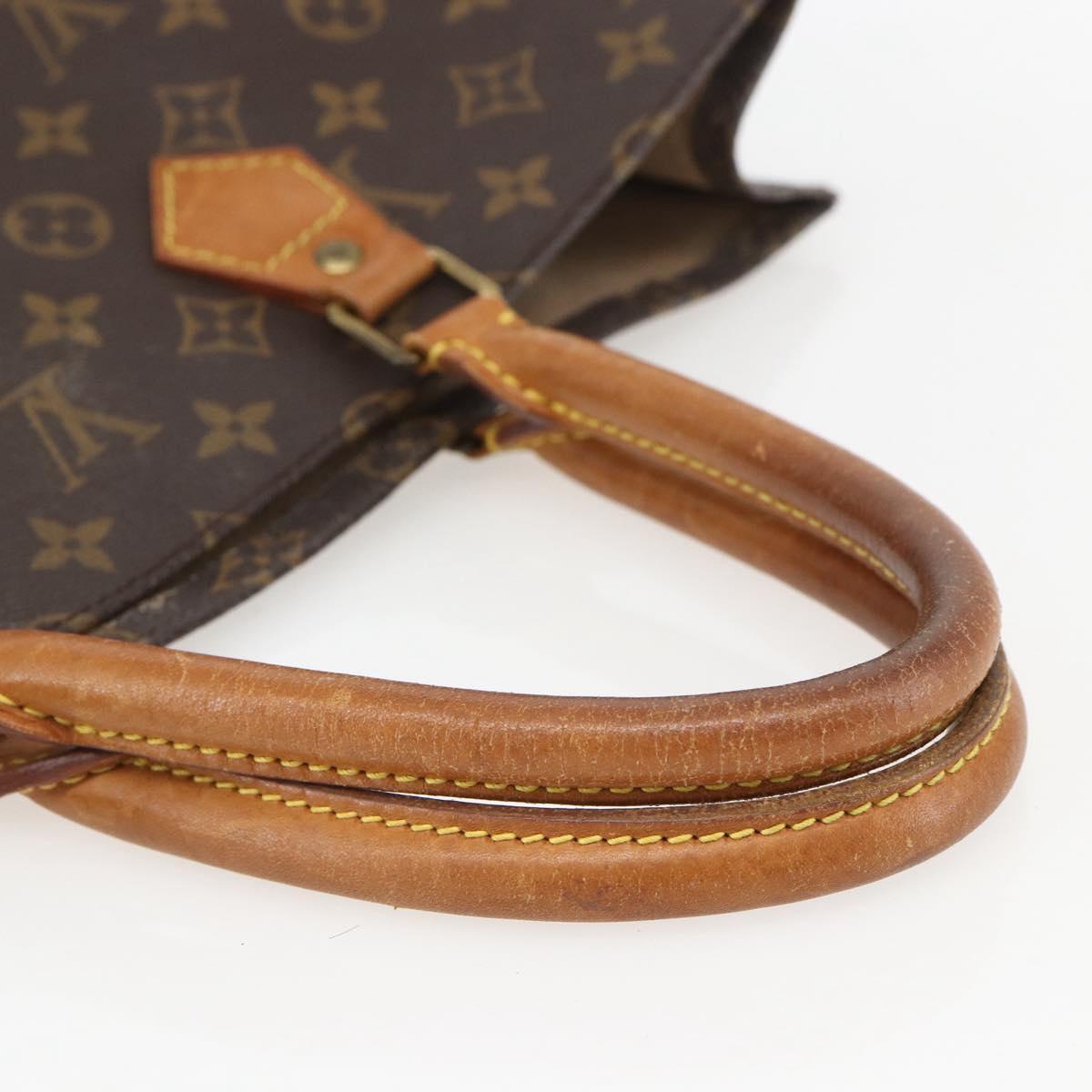 LOUIS VUITTON Monogram Sac Plat Hand Bag M51140 LV Auth ka630
