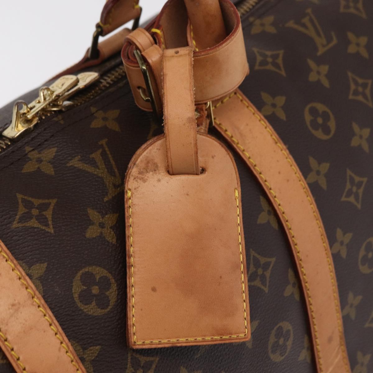 LOUIS VUITTON Monogram Keepall Bandouliere 60 Boston Bag M41412 LV Auth ka6301