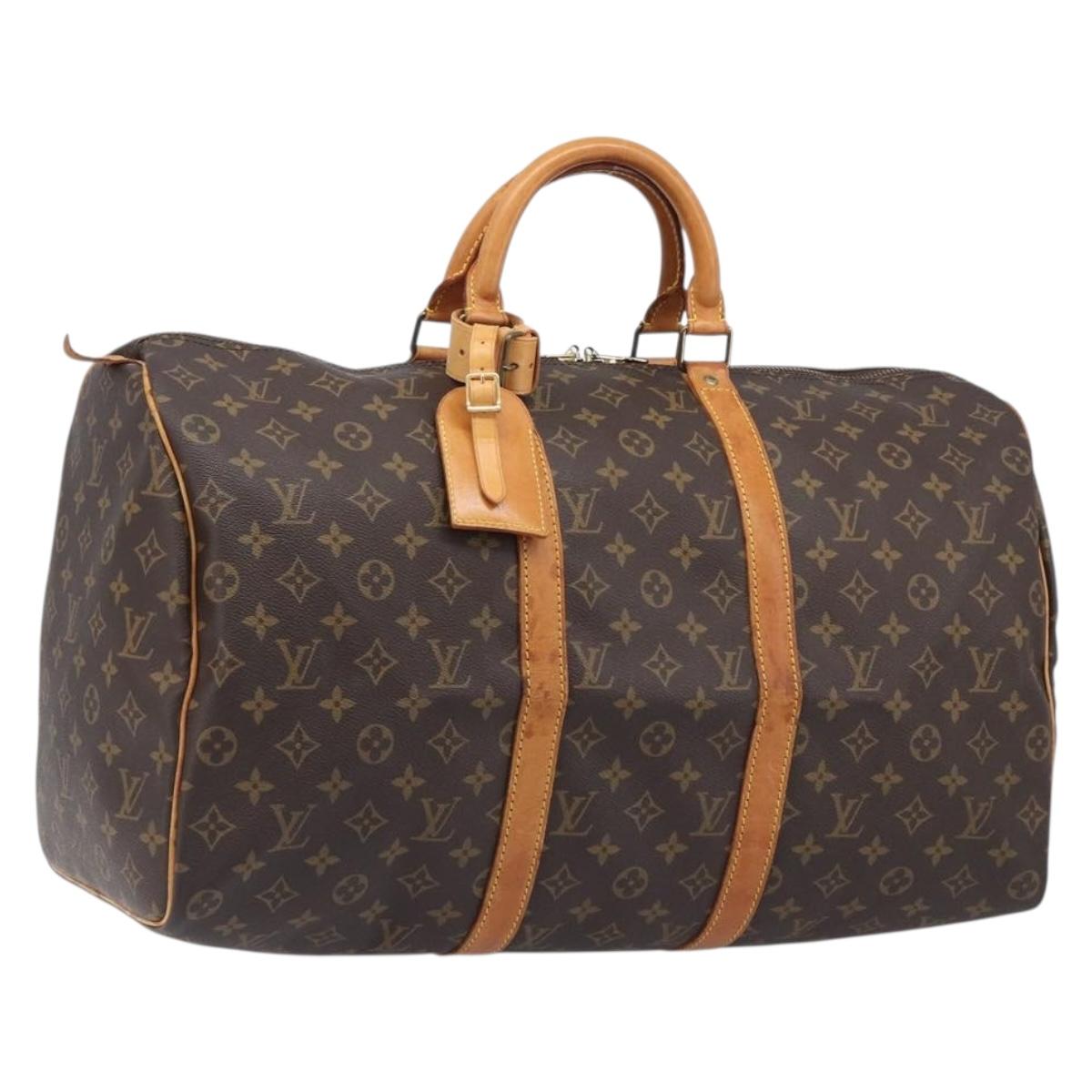 LOUIS VUITTON Monogram Keepall 50 Boston Bag M41426 LV Auth ka6302