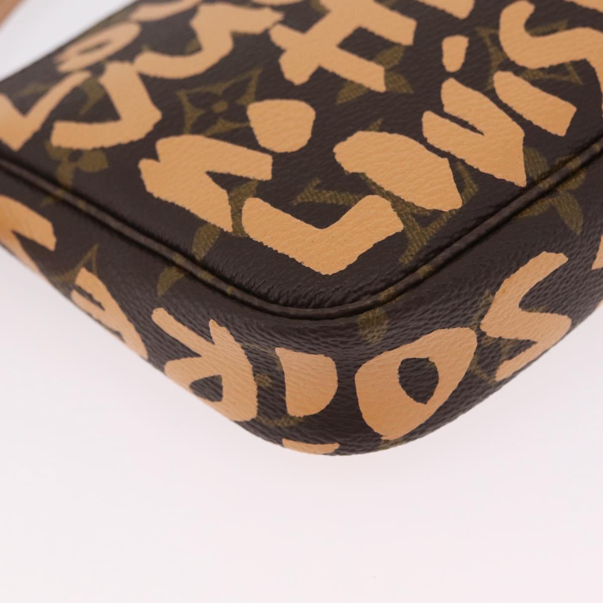 LOUIS VUITTON graffiti Pochette Accessoires Pouch M92193 LV Auth ka6305SAV