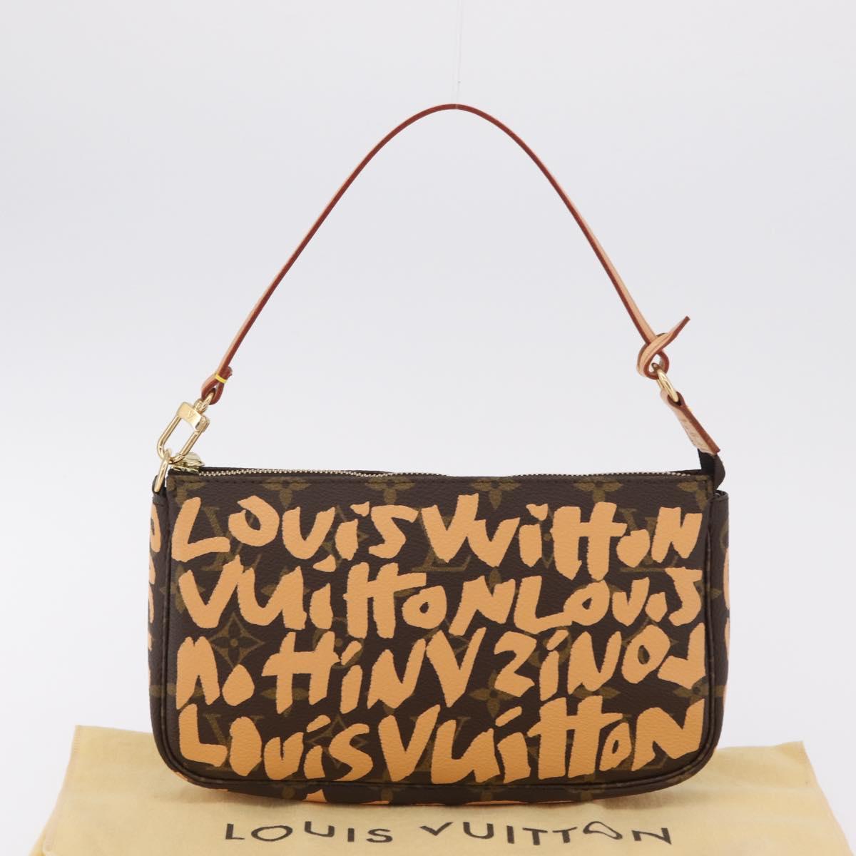 LOUIS VUITTON graffiti Pochette Accessoires Pouch M92193 LV Auth ka6305SAV