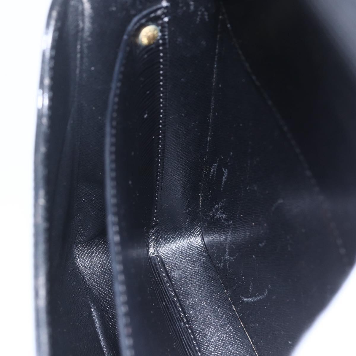 LOUIS VUITTON Epi Cartouchiere MM Shoulder Bag Black Noir M52242 LV Auth ka631