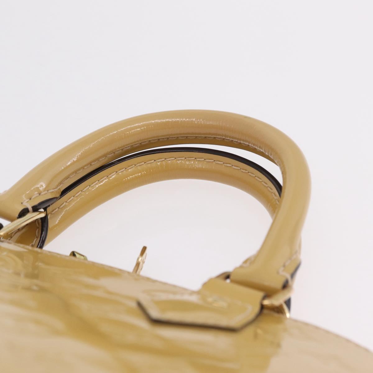 LOUIS VUITTON Monogram Vernis Alma PM Hand Bag Beige M90170 LV Auth ka6313A