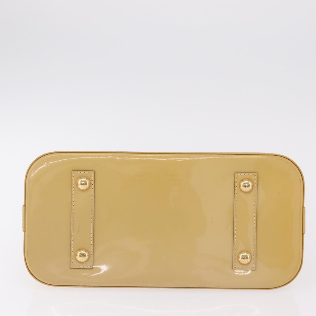 LOUIS VUITTON Monogram Vernis Alma PM Hand Bag Beige M90170 LV Auth ka6313A