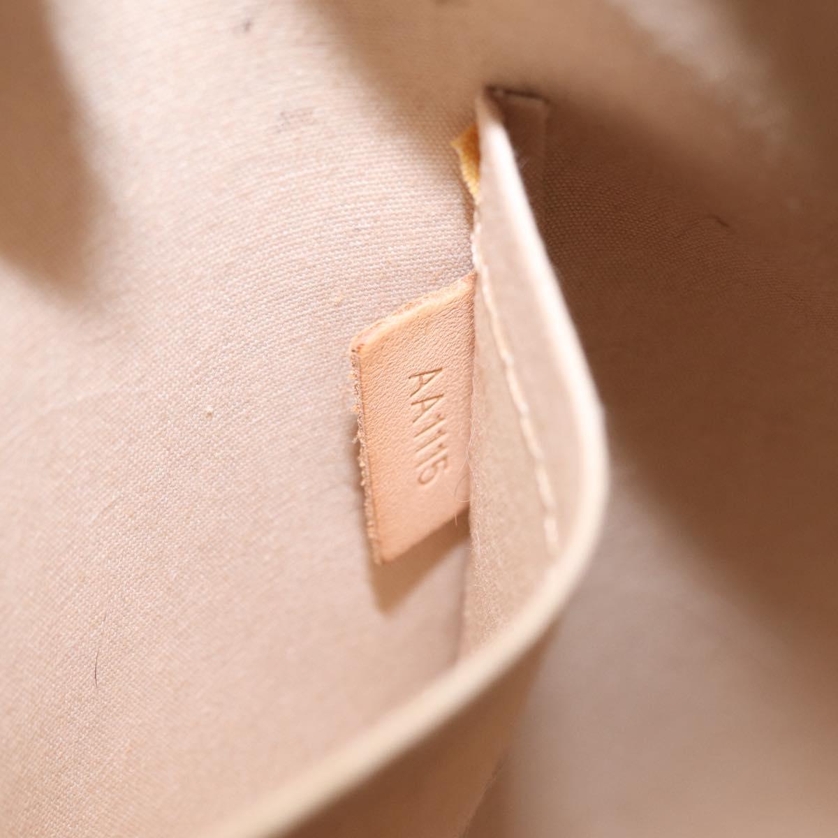 LOUIS VUITTON Monogram Vernis Alma PM Hand Bag Beige M90170 LV Auth ka6313A