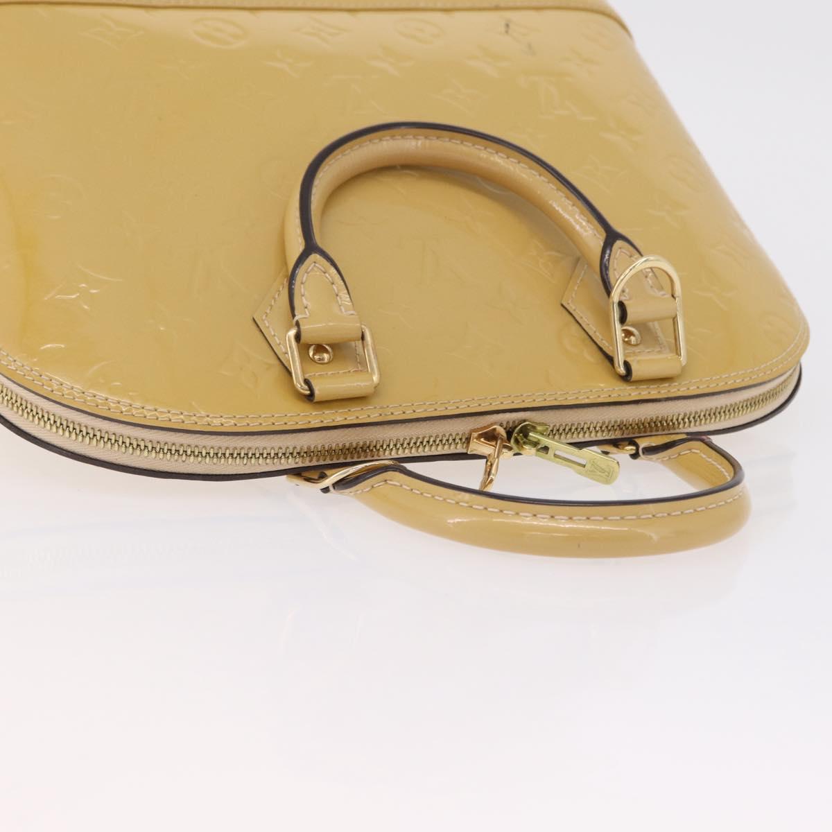LOUIS VUITTON Monogram Vernis Alma PM Hand Bag Beige M90170 LV Auth ka6313A