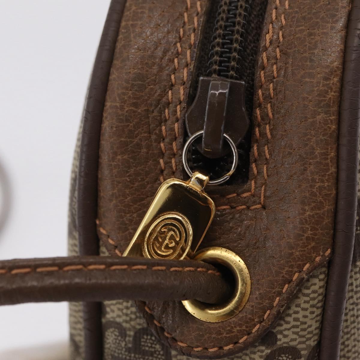 GUCCI GG Supreme Web Sherry Line Bag PVC Beige Gold 89 02 066 Auth ka6316