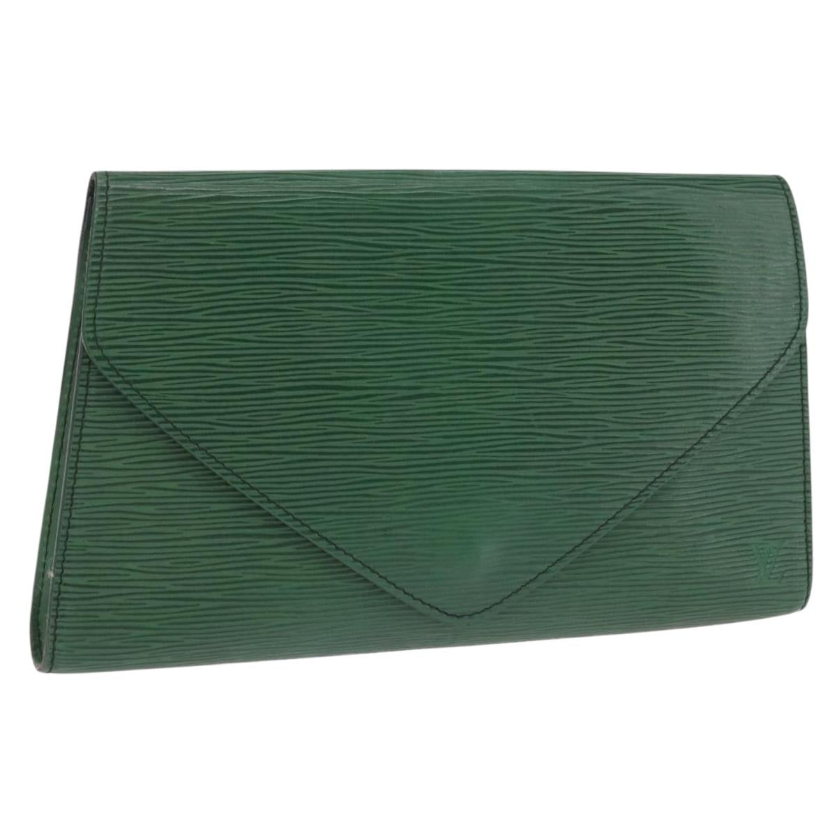 LOUIS VUITTON Epi Art Deco Clutch Bag Green M52634 LV Auth ka6318