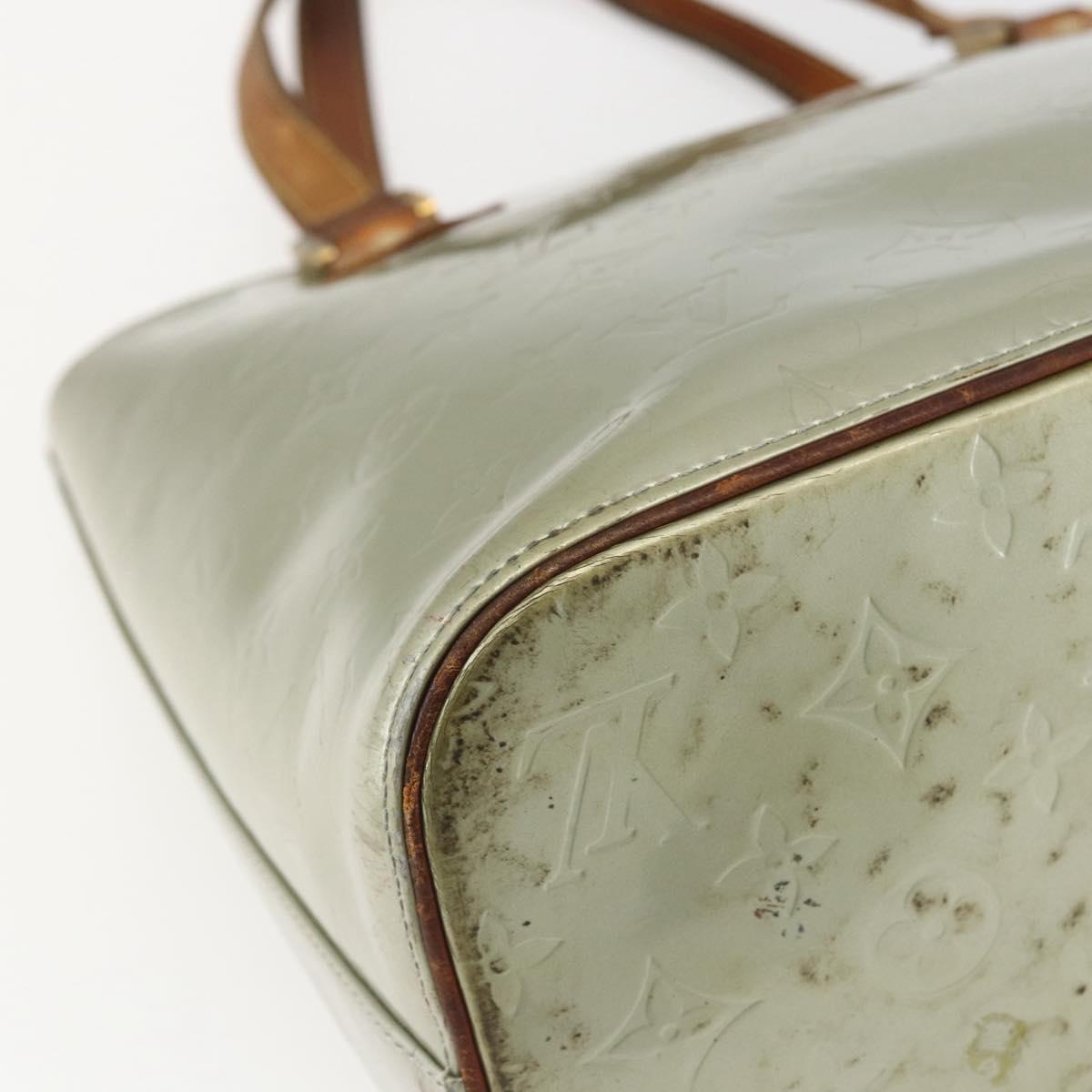 LOUIS VUITTON Monogram Vernis Houston Hand Bag Gris M91053 LV Auth ka632