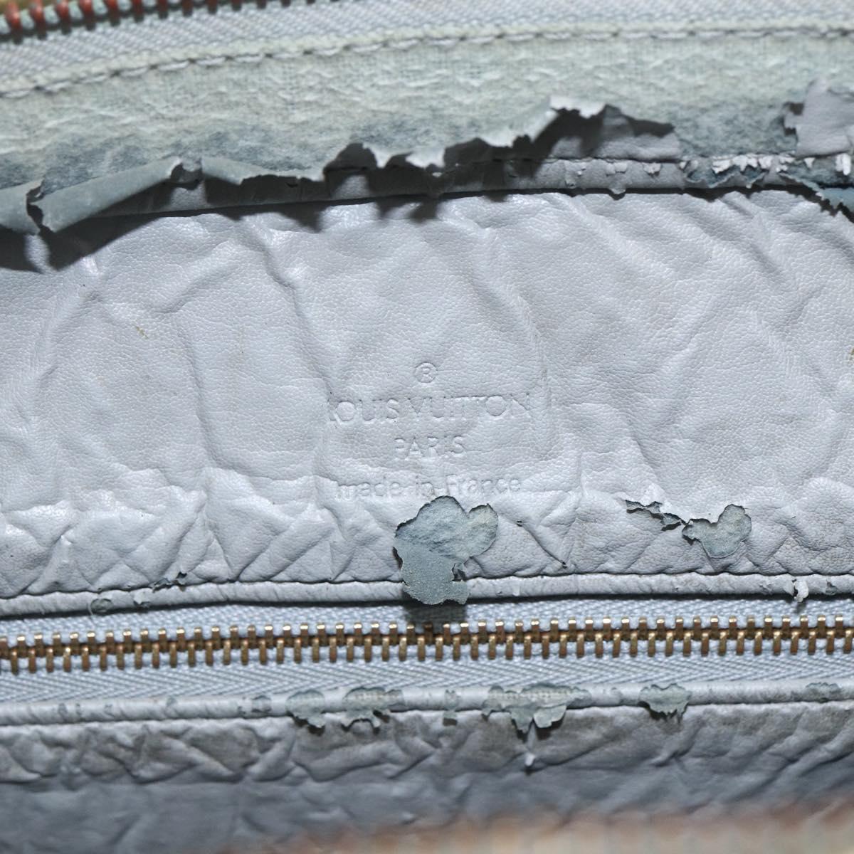 LOUIS VUITTON Monogram Vernis Houston Hand Bag Gris M91053 LV Auth ka632